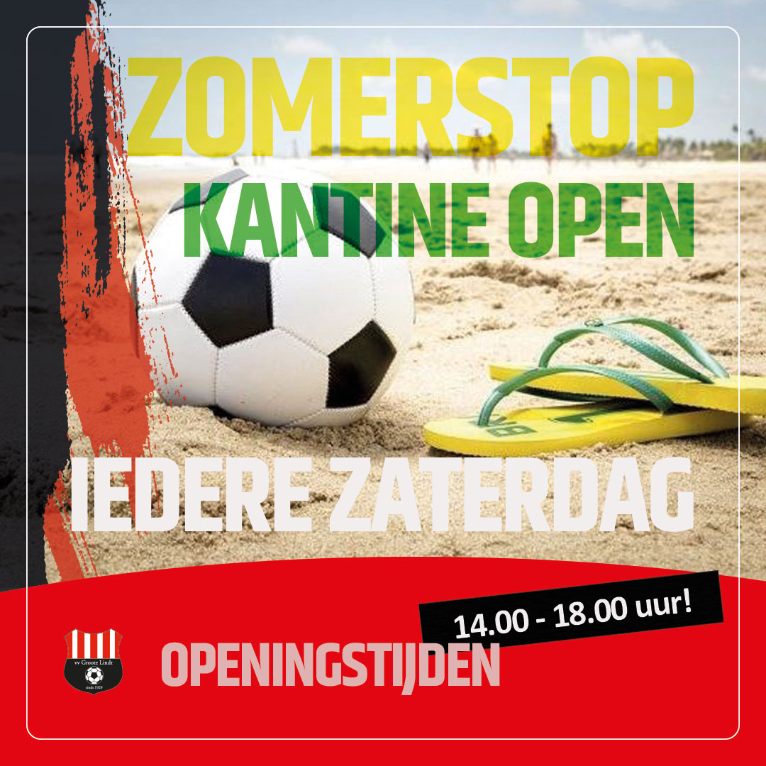 Zomerstop: kantine open!