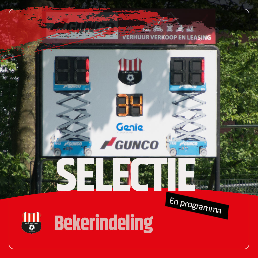 Bekerindeling en programma selectie
