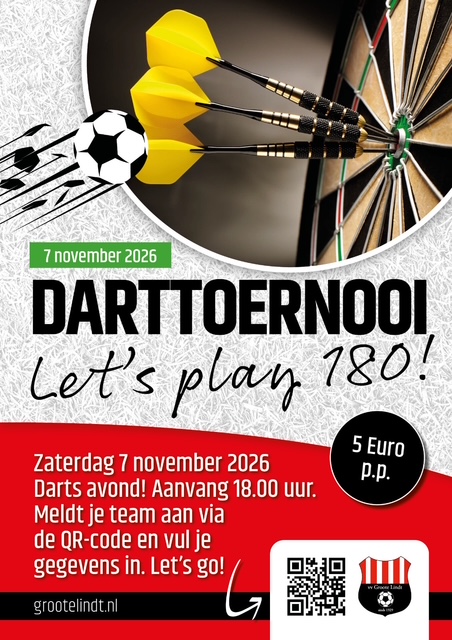 Darttoernooi Zaterdag 7 November